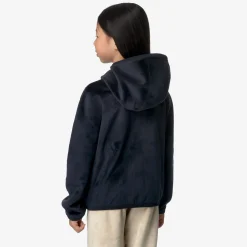 Clearance K-Way P. LILY VELOUR POLAR REVERSIBLE Bluedepth-bluedepth