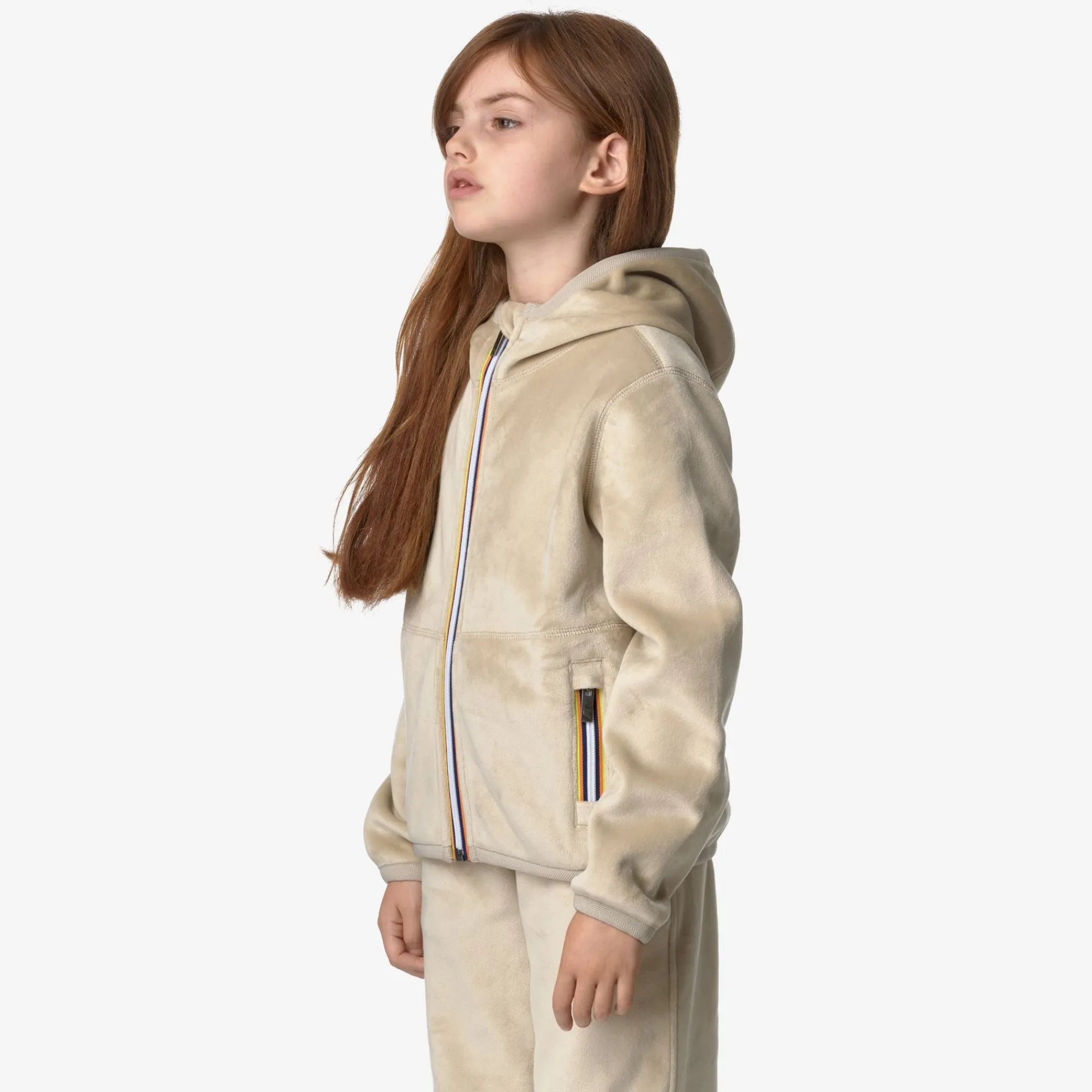 Online K-Way P. LILY VELOUR POLAR REVERSIBLE Beigegrey-beigegrey