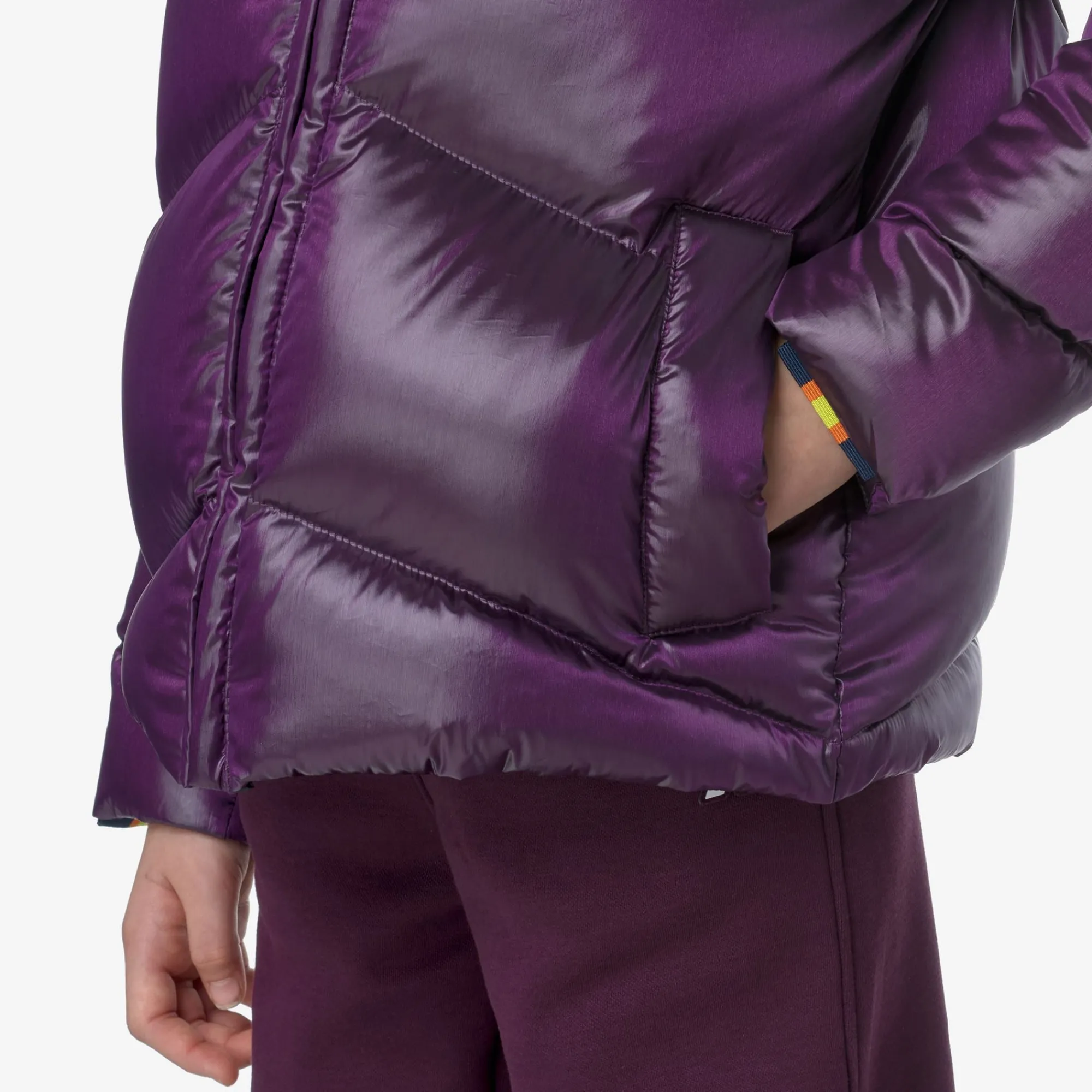 Outlet K-Way P. NINEV CRYSTAL CHINTZ THERMO HEAVY Violetdkpurplechintz