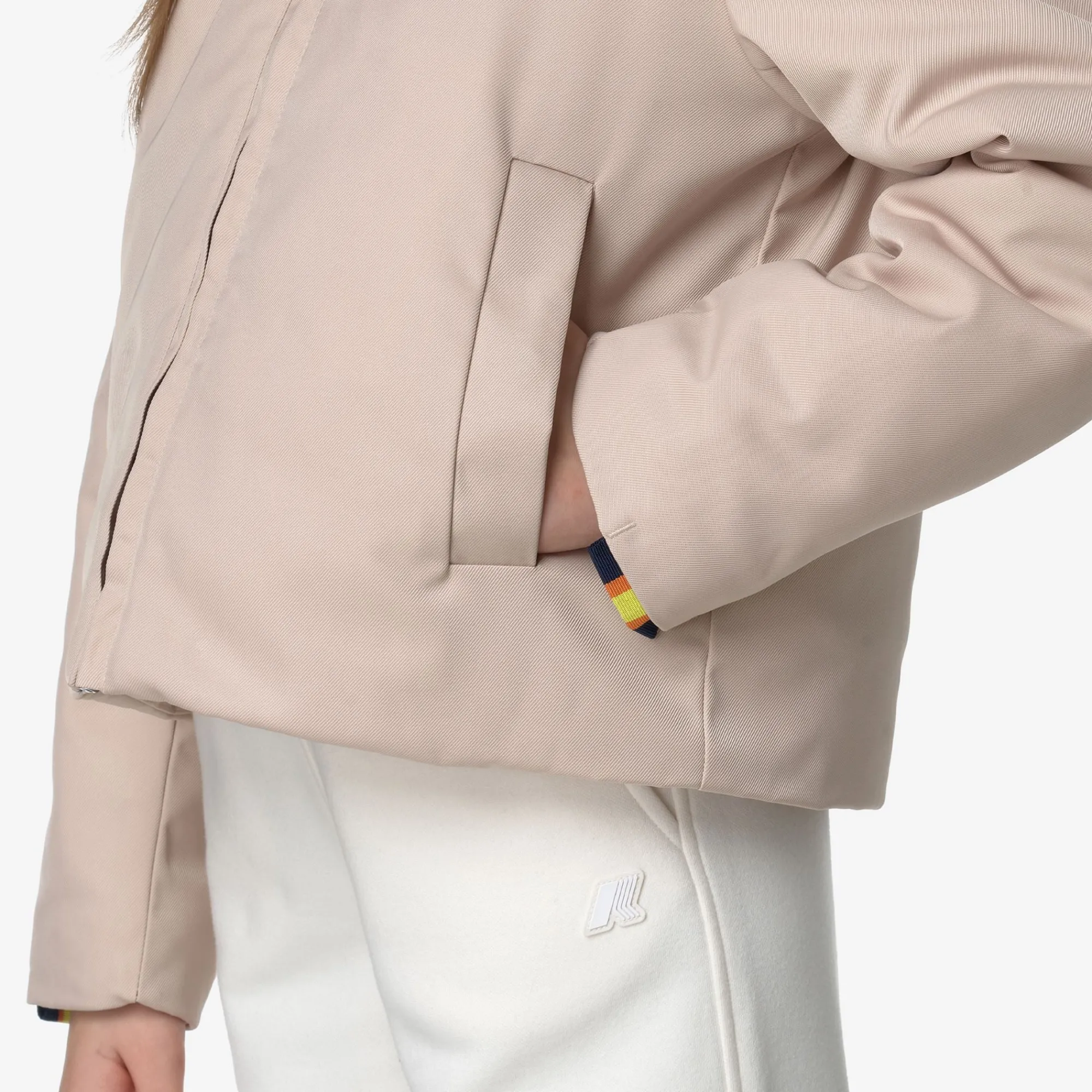 Sale K-Way P. OLGA TWILL FUR Pinktint-natural