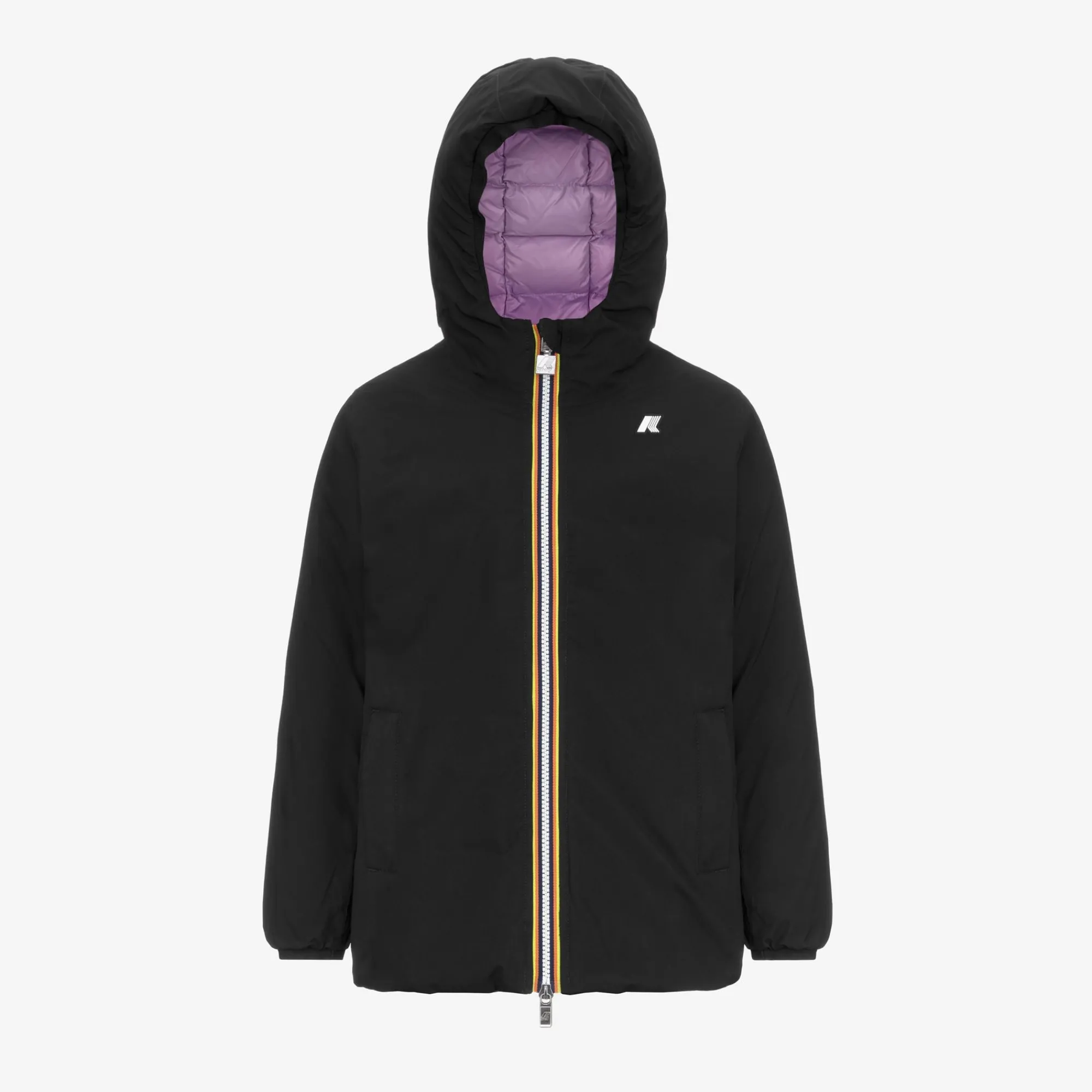 Clearance K-Way P. SOPHIE ST THERMO REVERSIBLE Blackpure-violetltlilac
