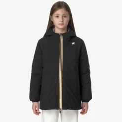 Clearance K-Way P. SOPHIE ST THERMO REVERSIBLE Blackpure-violetltlilac