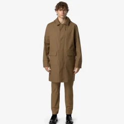 Outlet K-Way POIROL TECH WOOL BLEND Browncorda-bluedepth