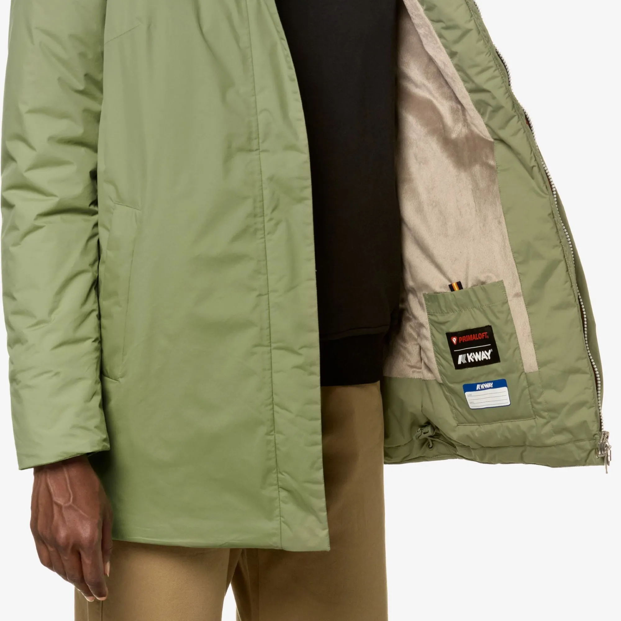 New K-Way SOPHIE MICRO RIPSTOP MARMOTTA Greens-grey