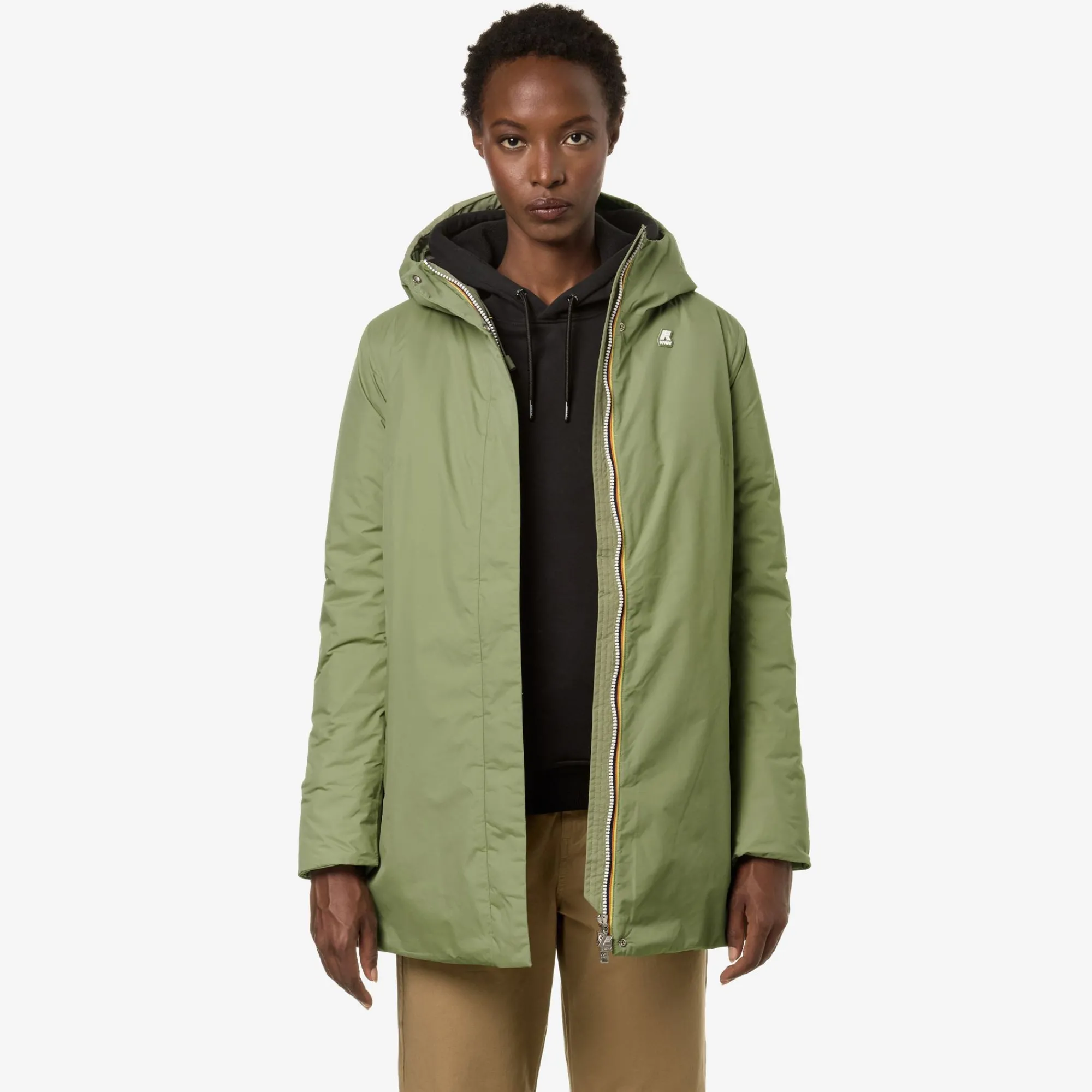 New K-Way SOPHIE MICRO RIPSTOP MARMOTTA Greens-grey