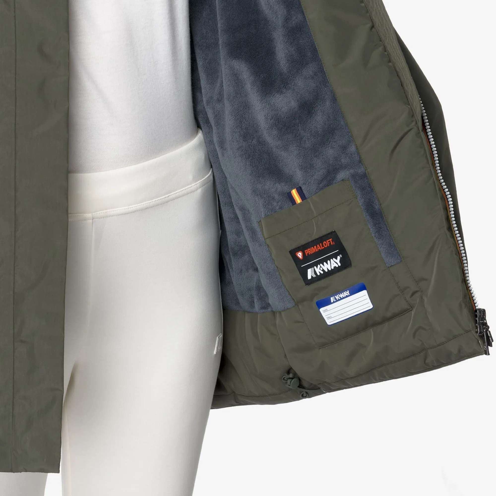 Hot K-Way SOPHIE SOFT TOUCH MARMOTTA Greenb-bluea