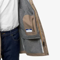 Sale K-Way TOMMY BONDED JERSEY Beigetaupe