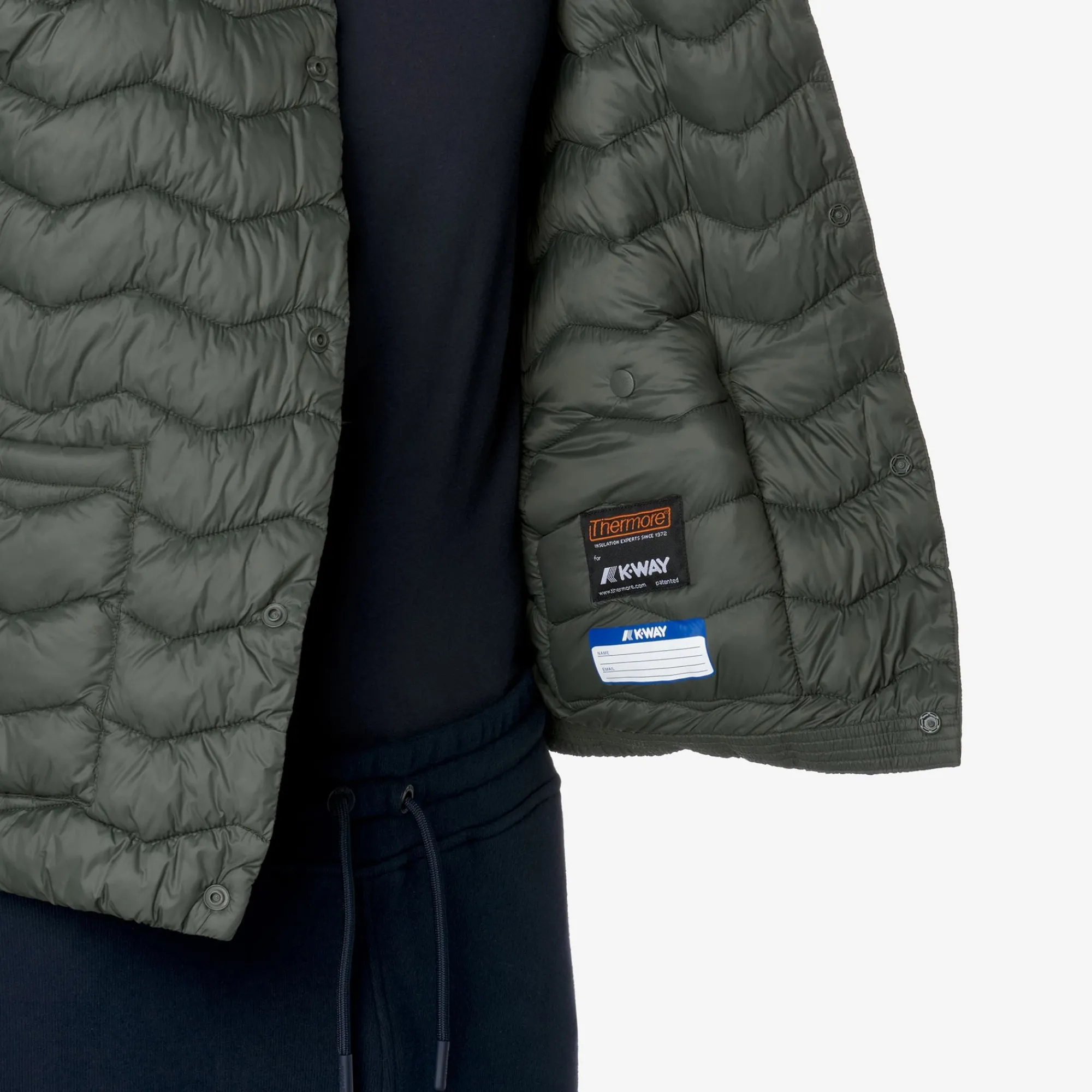 Clearance K-Way VALTY QUILTED WARM Greenblackish