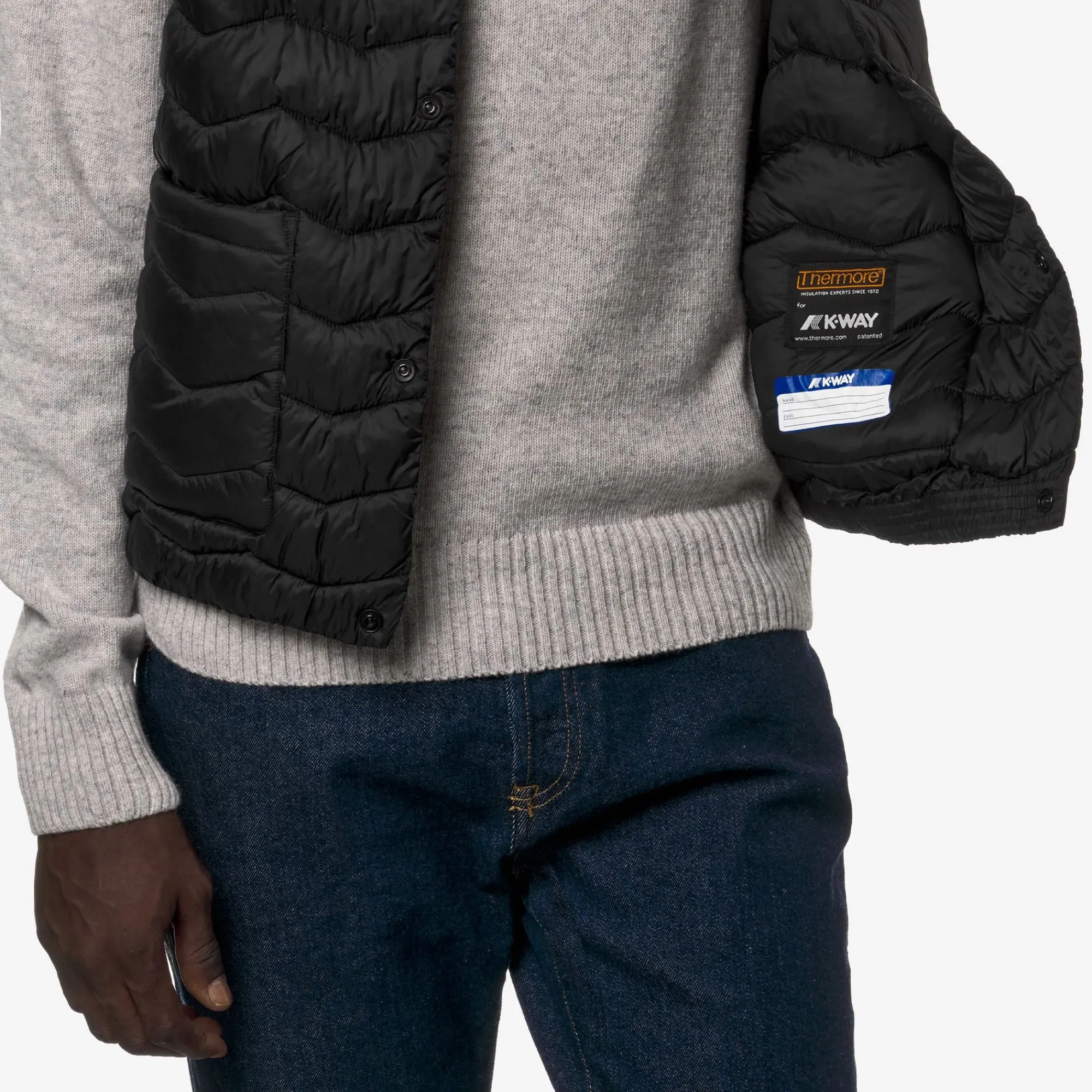 Clearance K-Way VALTY QUILTED WARM Blackpure