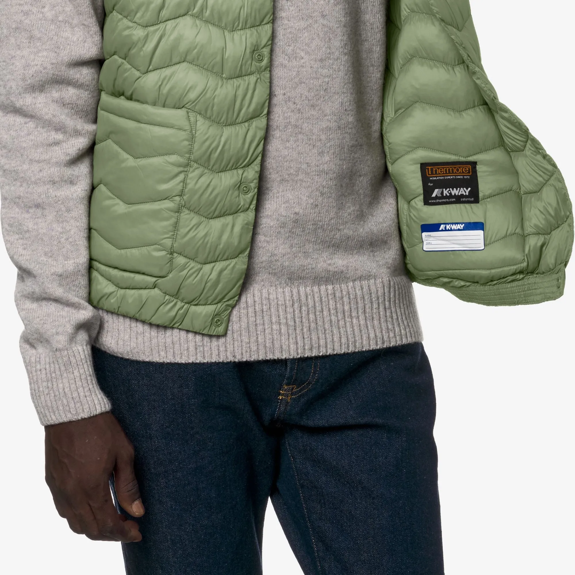 Outlet K-Way VALTY QUILTED WARM Greensage