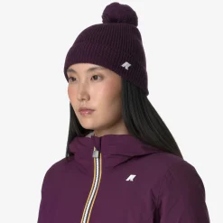 Clearance K-Way VINCIENNE CARDIGAN STITCH WOOL Violetdkpurplemelange