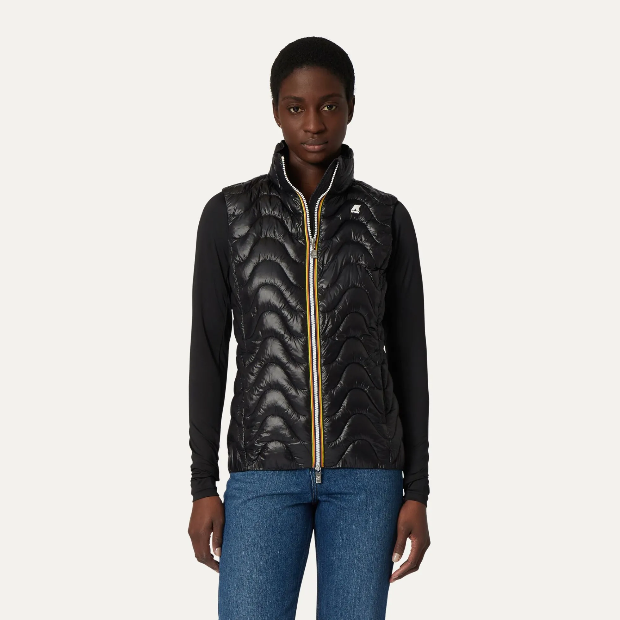 Outlet K-Way VIOLE QUILTED WARM Blackpure