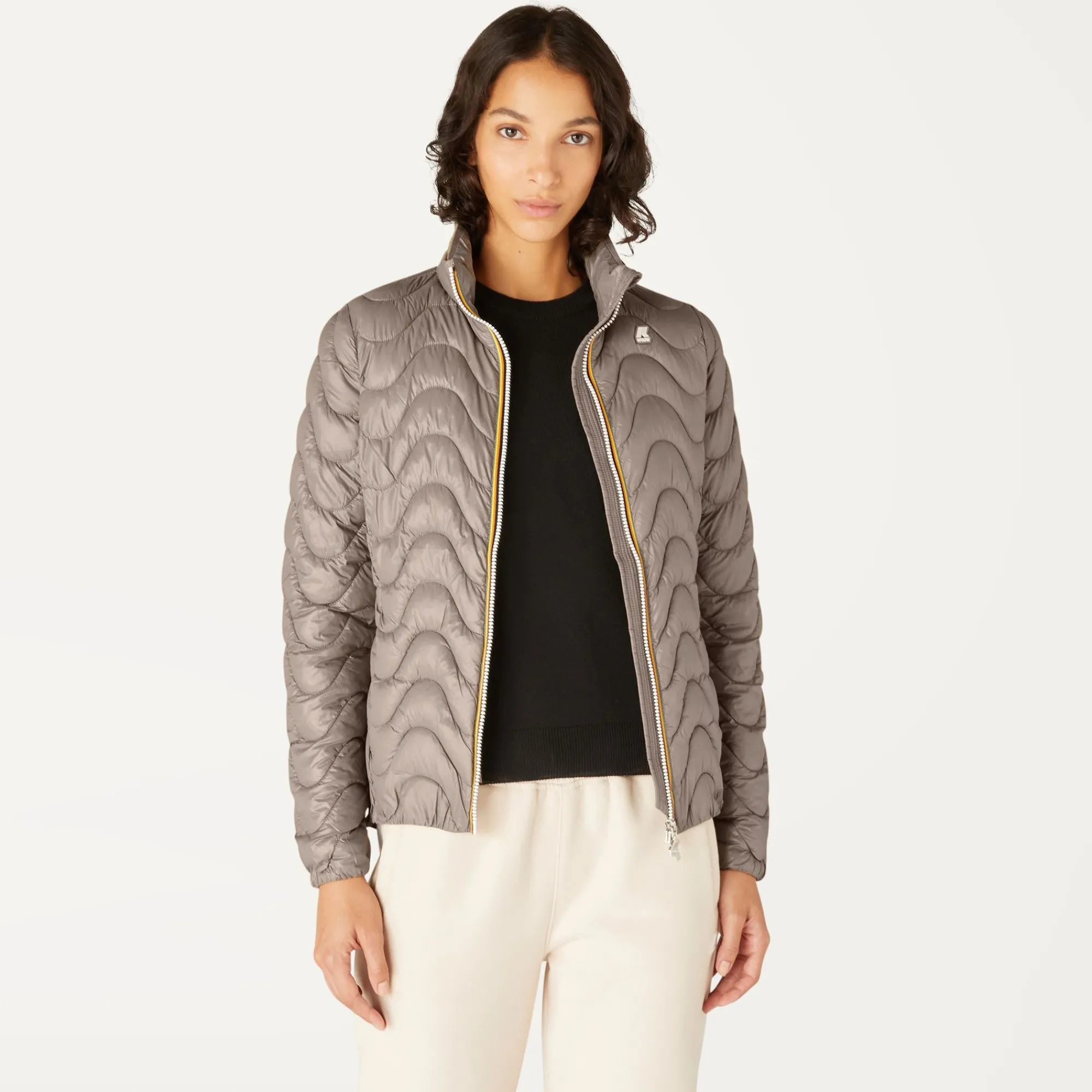Discount K-Way VIOLETTE QUILTED WARM Beigetaupe