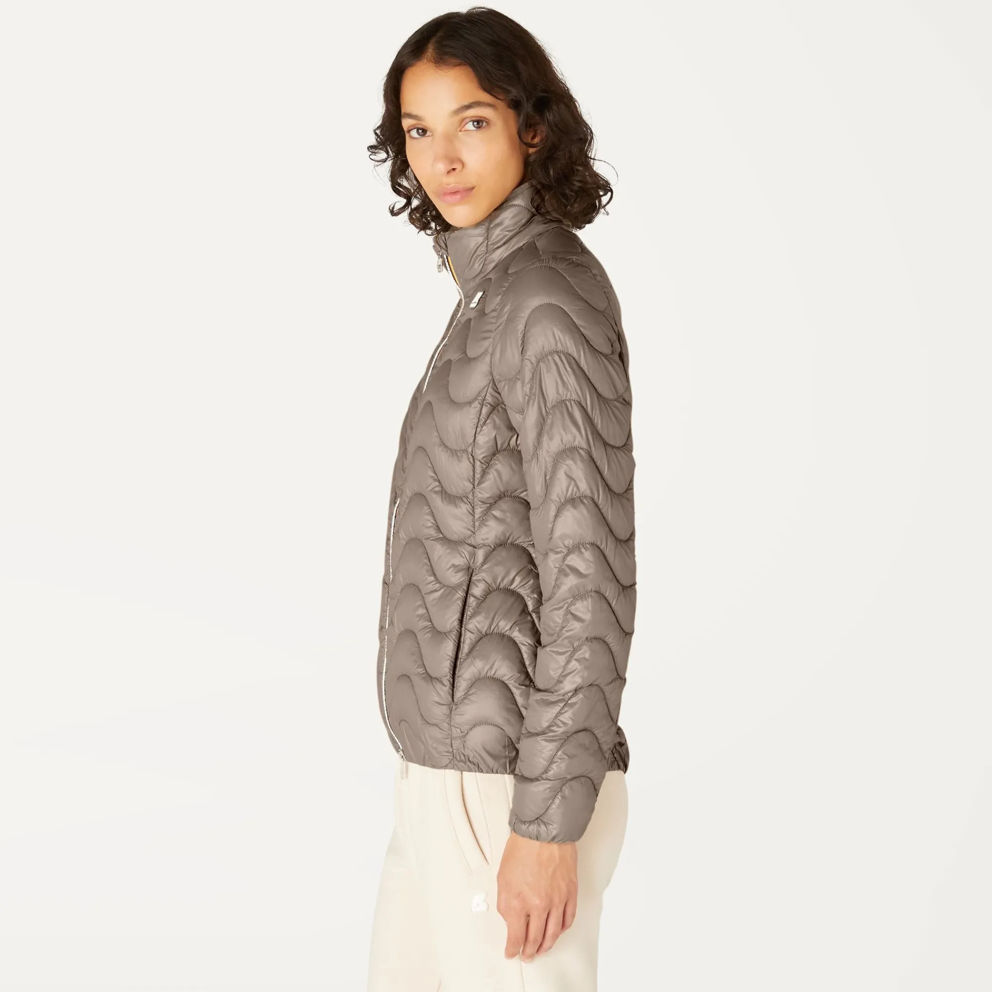 Discount K-Way VIOLETTE QUILTED WARM Beigetaupe