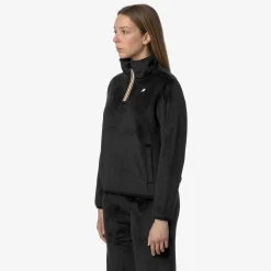 Outlet K-Way VIV VELOUR POLAR Blackp-blackp
