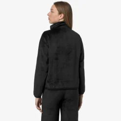 Outlet K-Way VIV VELOUR POLAR Blackp-blackp