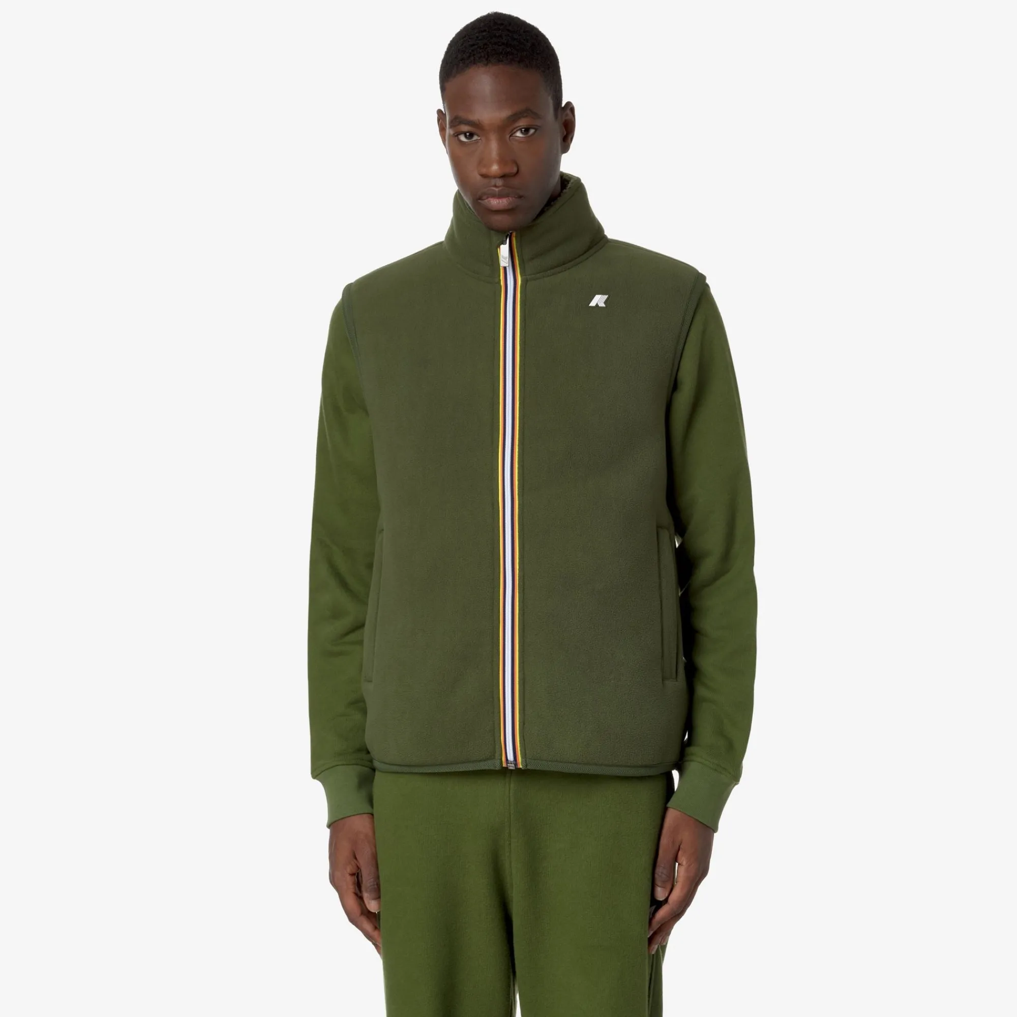 Outlet K-Way YANNICK SHERPA POLAR Greenc-greenc